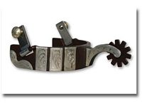 Avila Antiqued Brown Steel Spurs